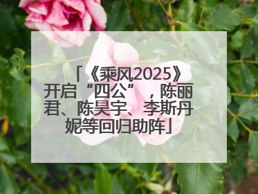 《乘风2025》开启“四公”，陈丽君、陈昊宇、李斯丹妮等回归助阵