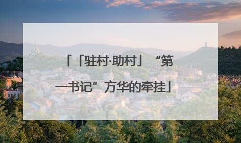 「驻村·助村」“第一书记”方华的牵挂