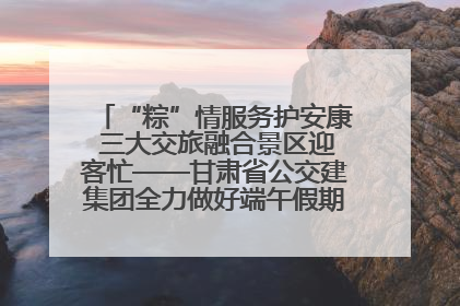 “粽”情服务护安康 三大交旅融合景区迎客忙——甘肃省公交建集团全力做好端午假期景区运营工作