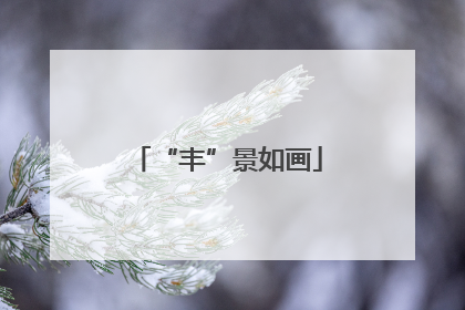 “丰”景如画