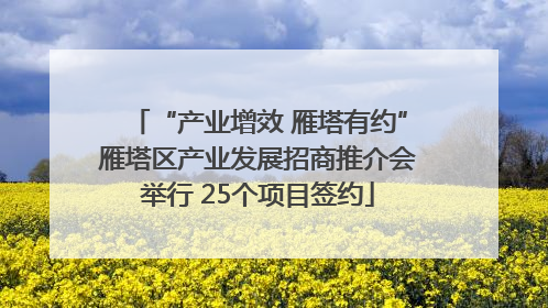 “产业增效 雁塔有约”雁塔区产业发展招商推介会举行 25个项目签约