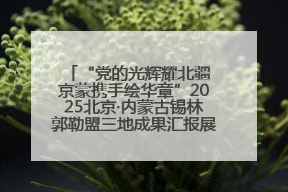“党的光辉耀北疆 京蒙携手绘华章”2025北京·内蒙古锡林郭勒盟三地成果汇报展系列活动启动