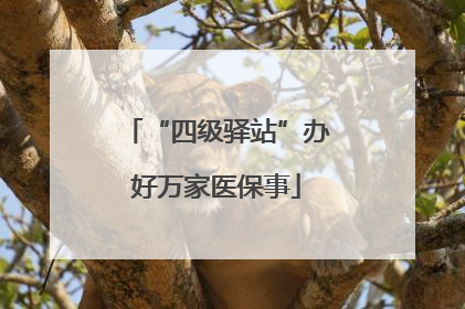 “四级驿站”办好万家医保事