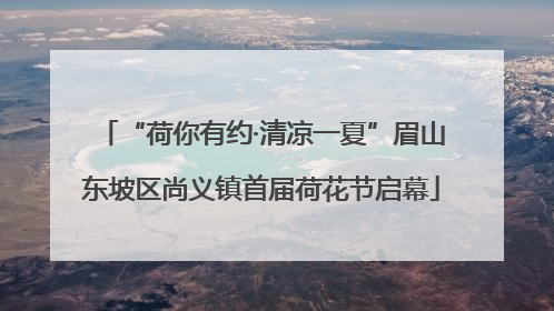 “荷你有约·清凉一夏”眉山东坡区尚义镇首届荷花节启幕