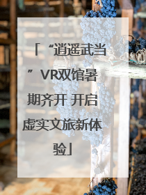 “逍遥武当”VR双馆暑期齐开 开启虚实文旅新体验