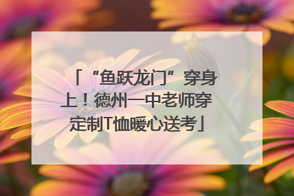 “鱼跃龙门”穿身上！德州一中老师穿定制T恤暖心送考