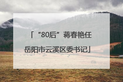 “80后”蒋春艳任岳阳市云溪区委书记