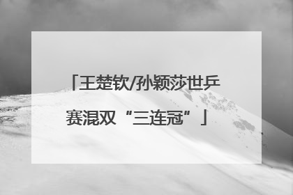 王楚钦/孙颖莎世乒赛混双“三连冠”