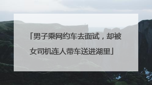 男子乘网约车去面试，却被女司机连人带车送进湖里