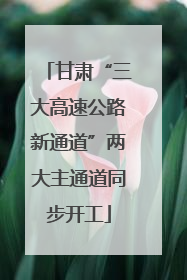 甘肃“三大高速公路新通道”两大主通道同步开工