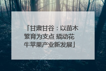 甘肃甘谷：以苗木繁育为支点 撬动花牛苹果产业新发展