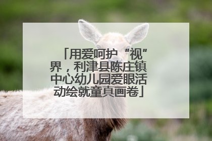 用爱呵护“视”界，利津县陈庄镇中心幼儿园爱眼活动绘就童真画卷