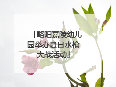 略阳嘉陵幼儿园举办夏日水枪大战活动