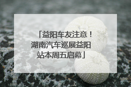 益阳车友注意！湖南汽车巡展益阳站本周五启幕