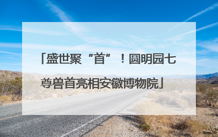 盛世聚“首”！圆明园七尊兽首亮相安徽博物院