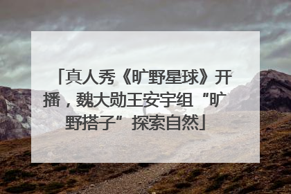 真人秀《旷野星球》开播，魏大勋王安宇组“旷野搭子”探索自然