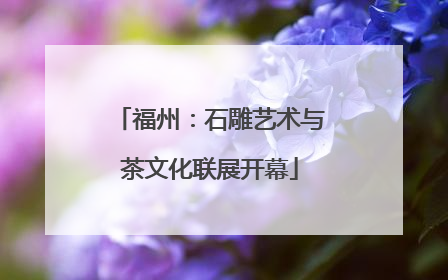福州：石雕艺术与茶文化联展开幕
