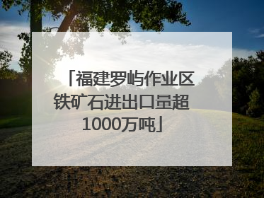 福建罗屿作业区铁矿石进出口量超1000万吨