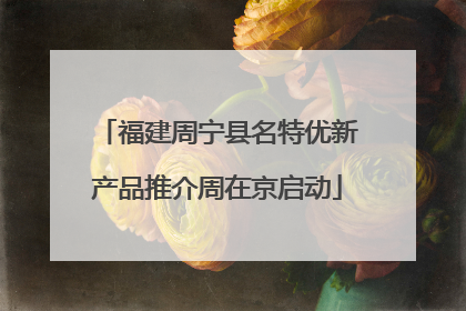 福建周宁县名特优新产品推介周在京启动
