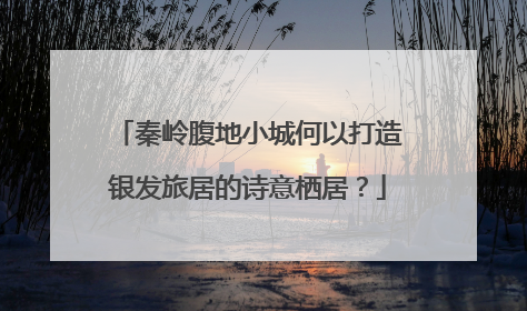 秦岭腹地小城何以打造银发旅居的诗意栖居？