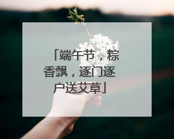 端午节，粽香飘，逐门逐户送艾草
