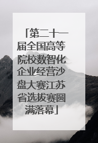 第二十一届全国高等院校数智化企业经营沙盘大赛江苏省选拔赛圆满落幕