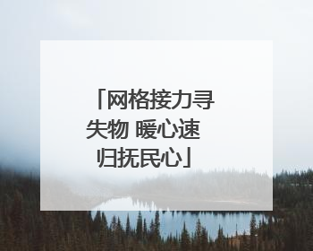 网格接力寻失物 暖心速归抚民心