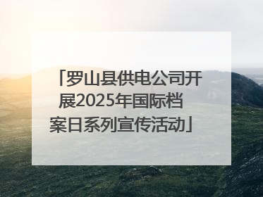 罗山县供电公司开展2025年国际档案日系列宣传活动
