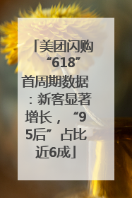 美团闪购“618”首周期数据：新客显著增长，“95后”占比近6成