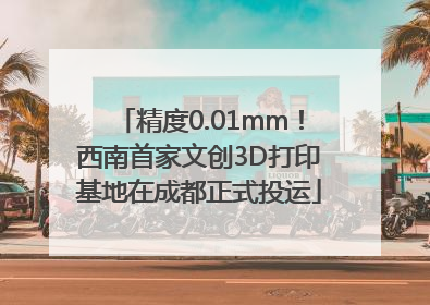 精度0.01mm！西南首家文创3D打印基地在成都正式投运