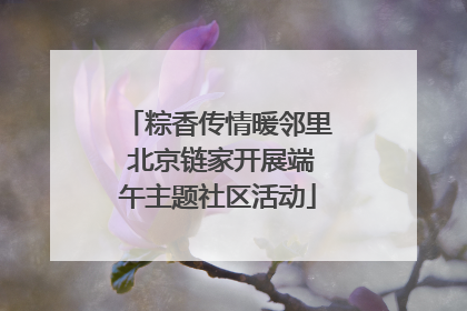 粽香传情暖邻里 北京链家开展端午主题社区活动