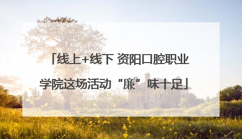 线上+线下 资阳口腔职业学院这场活动“廉”味十足