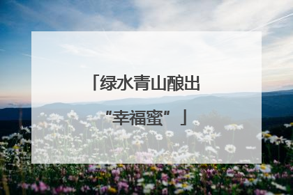 绿水青山酿出“幸福蜜”