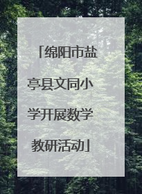 绵阳市盐亭县文同小学开展数学教研活动