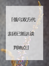 俄乌双方代表团已抵达谈判地点