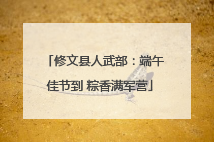 修文县人武部：端午佳节到 粽香满军营