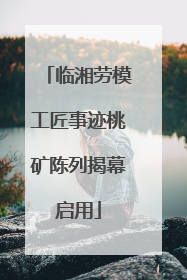 临湘劳模工匠事迹桃矿陈列揭幕启用