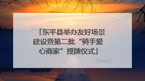 东平县举办友好场景建设暨第二批“骑手爱心商家”授牌仪式