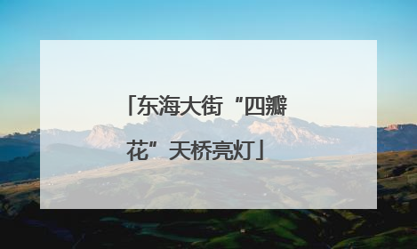 东海大街“四瓣花”天桥亮灯
