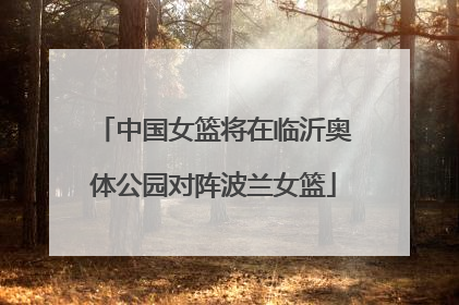 中国女篮将在临沂奥体公园对阵波兰女篮