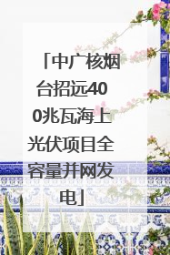 中广核烟台招远400兆瓦海上光伏项目全容量并网发电