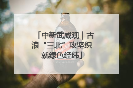 中新武威观｜古浪“三北”攻坚织就绿色经纬