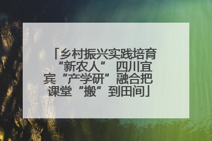 乡村振兴实践培育“新农人” 四川宜宾“产学研”融合把课堂“搬”到田间