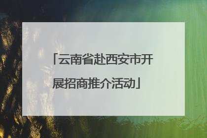 云南省赴西安市开展招商推介活动