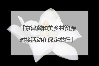 京津冀和美乡村资源对接活动在保定举行
