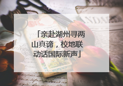 亲赴湖州寻两山真谛，校地联动话国际新声