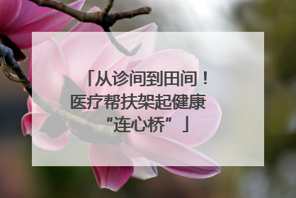 从诊间到田间！医疗帮扶架起健康“连心桥”