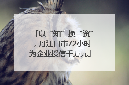 以“知”换“资”，丹江口市72小时为企业授信千万元