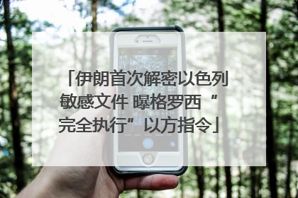 伊朗首次解密以色列敏感文件 曝格罗西“完全执行”以方指令