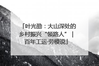 叶光勤：大山深处的乡村振兴“领路人”｜百年工运·劳模说